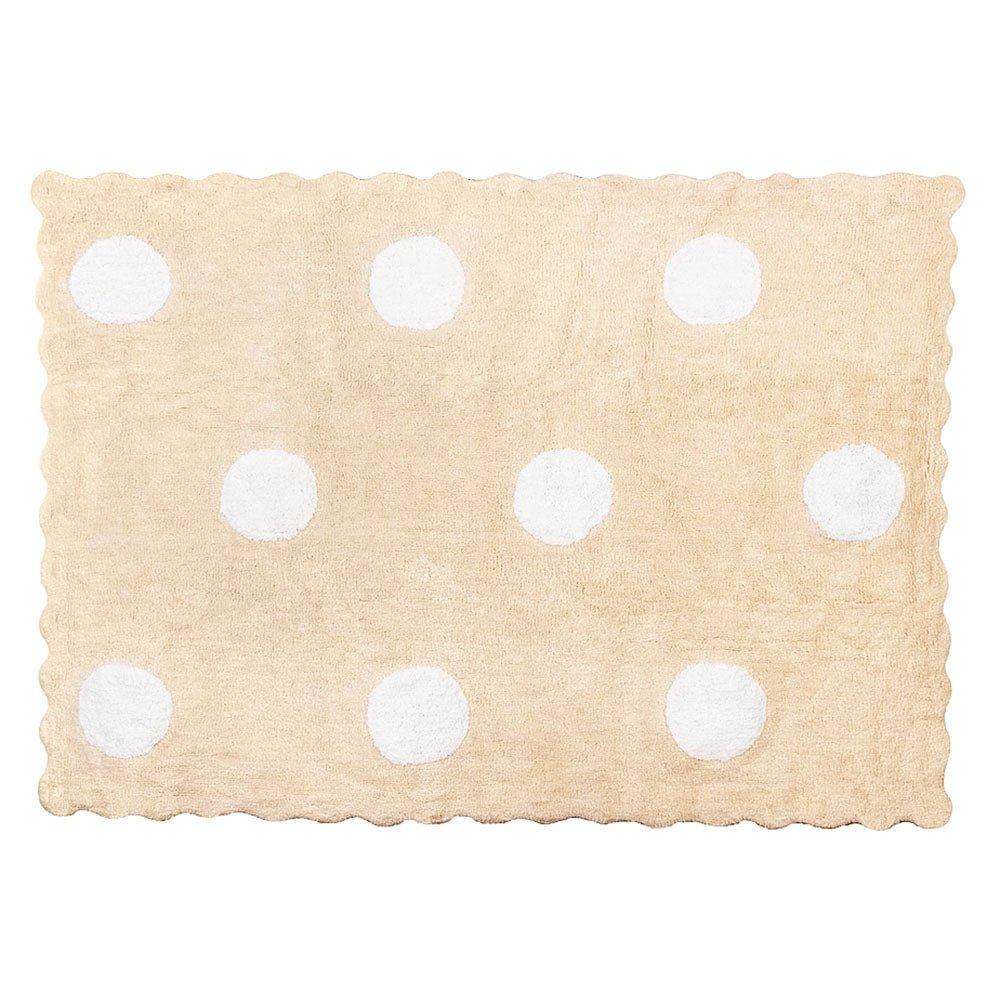 Alfombra Habitación Bebé Topos Beige - Nanetes #